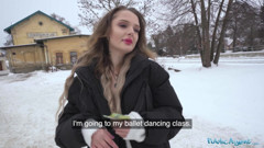 Hot Russian Ballerina has her Tight Pussy Penetrated my a Big Fat Cock - Public Agent