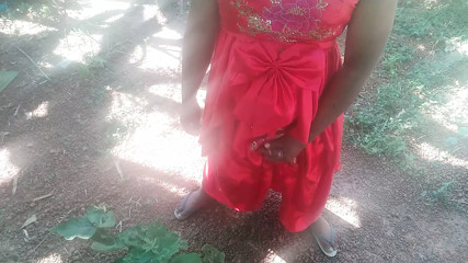 crossdresser masturbate in a red dress EP.2