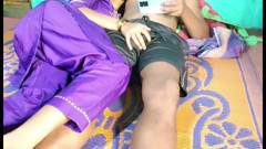 A cute hottest girl and her boyfriend was watching sex videos while she was movement for fucking with him
