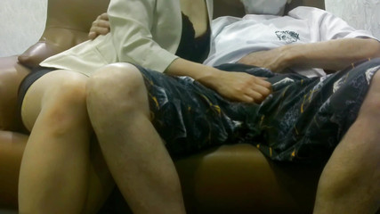 Uncensored Sofa Blowjob Cowgirl Position