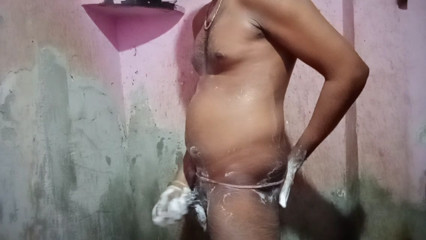 Bathroom boys sex show