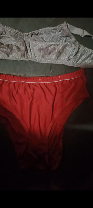 Masterbating  bra and panty