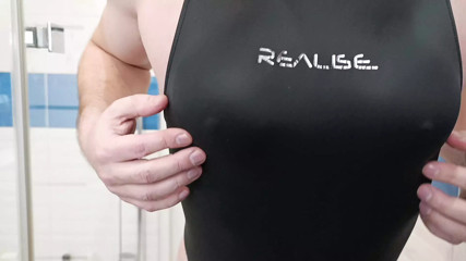 Black one piece swimsuit Speedo hydrasuit thumbnail