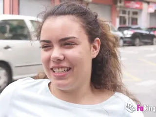 Busty Mia proves her pickup skills with rookies in the stree