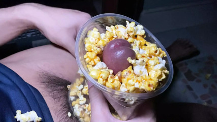 I fuck popcorn while watching a movie.