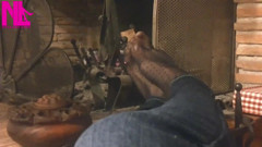 Warming up My Hosed Feet at the Fireplace