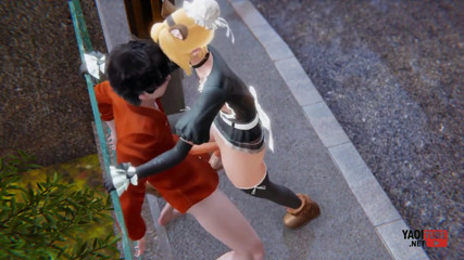 Yaoi - Sexy Cat Maid Femboy Is Fucked in Public thumbnail