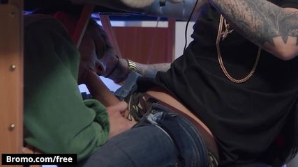 Theo Brady Holds His BF's Hand At His Tattoo Appointment But Secretly Rubs His Foot Against Inker's Dick – BROMO