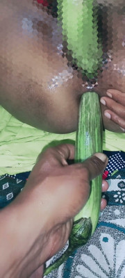 The entire water is coming out of the eggplant.
