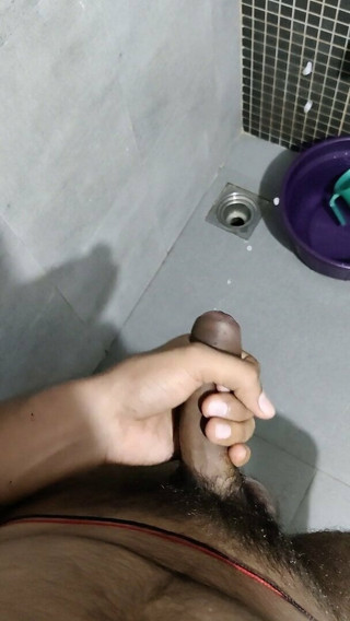 Big Cum Shot in Bathroom