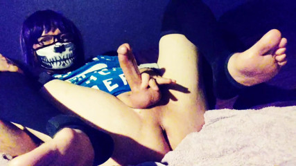 Double cum shot jerk off and ass fingering with Raven LeTrap