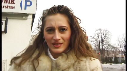 horny brunette fucks thick dildo