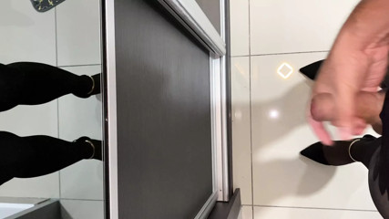 Masturbation with heel-on