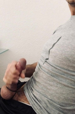 Shooting a big load on my shirt