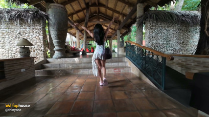 Balcony Sex in Tropical Resort W. Tiny Petite Tattooed Asian Girl