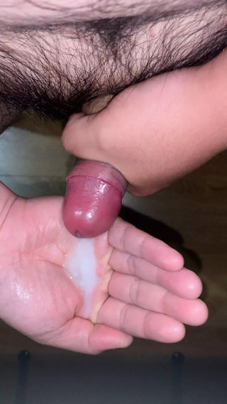 Tiny Asian Dick Masturbates and Cums (Slurp)