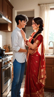Animated Modern bhabhi doing romance with devar dirty hindi talk