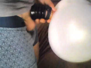 Glove Balloon Pussy Fucking With Rings