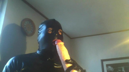 myself blowing big dildo