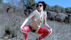 Olly Doll: Sexy Strip in the Nature
