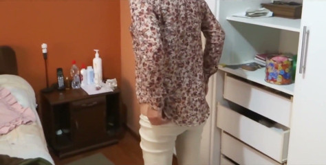 It Excites Me to Show Myself off in Front of My Stepson's Friends, Watching Them Jerk off