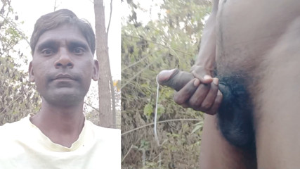 Rajesh Playboy 993 Outdoor Handjob Outside Masturbation in the Jungle and Cumming. Big Cumshot