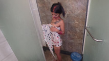 Indian desi love marriage Couple sex in bathroom