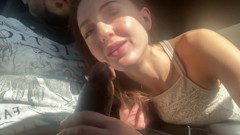 Cum in mouth in car