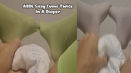ABDL Sissy Cums Twice In A Diaper
