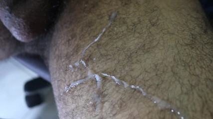 Stallion man runs on his hairy legs