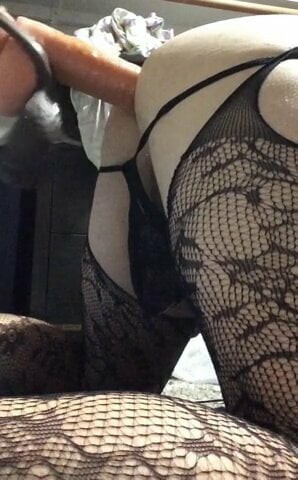 Dressed up sissy taking a pounding locked in chastity