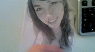 My cum on pretty smiling face