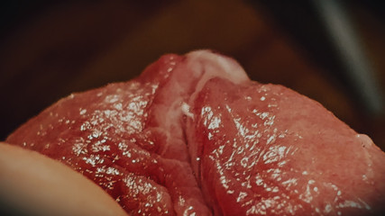 Sleepy cock gets masturbated and cumshot