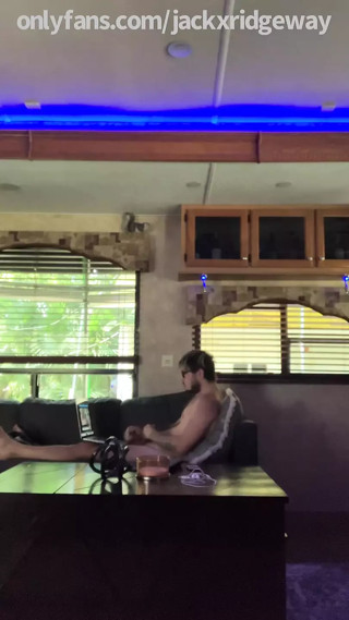 Tattooed Twink Caught Jerking Off And CUMS