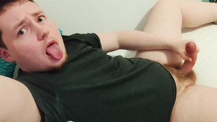 Young boy edges out a juicy load