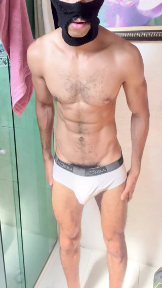 Hairy male with huge dick horny after training 23cm