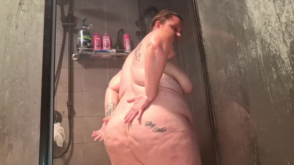 DIRTY MILF plays in the SHOWER, waiting for BIG COCK.