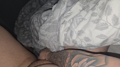 Step mom tattooed hand slip into step son dick without shame