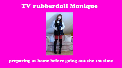 Rubberdoll Monique - Red Pantyhose and stockings