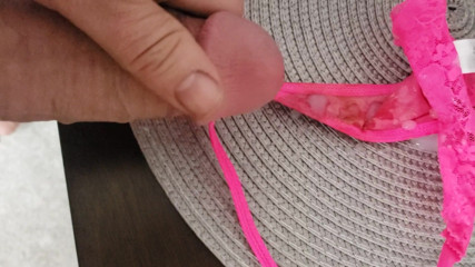 Pink g string cummed