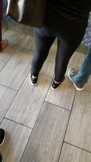 Asian booty next to husband