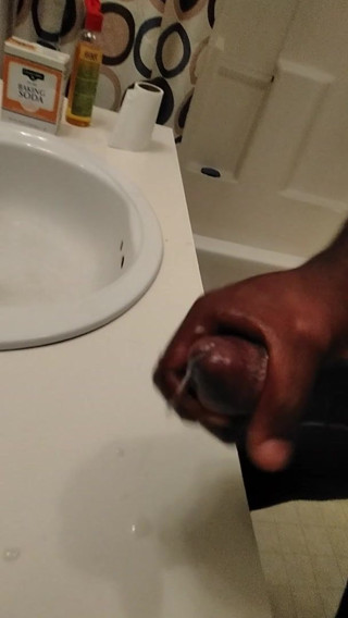 Big black dick stroke