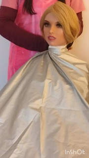 Lauren the beauty salon princess chemical cape fetish modeling