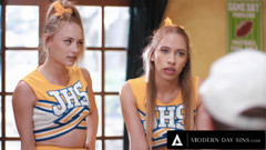 MODERN-DAY SINS - Anal-Loving Naughty Cheerleaders Seduce Their Coach For A Threesome