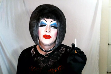 Heavy Makeup Sissy Slut Smokes and talks dirty thumbnail