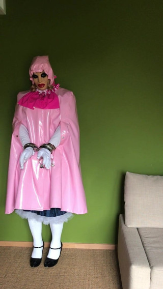 Bondage Dress and PVC Cape