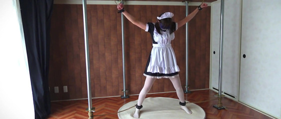 A Restrained Maid Writhing in Pleasure From a Remote-controlled Vibrator