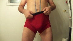 David Oliver rubber play and underwear Ejaculation