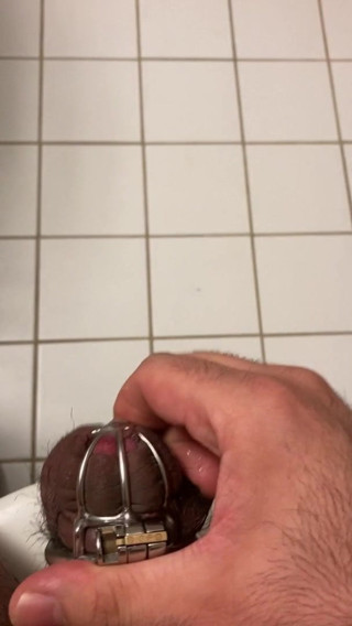 The only way Countess Jillian's chastity slave masturbates