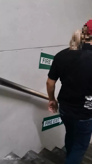 RISKY SEX-Asian Fuck in Public Fire Exit In MALL